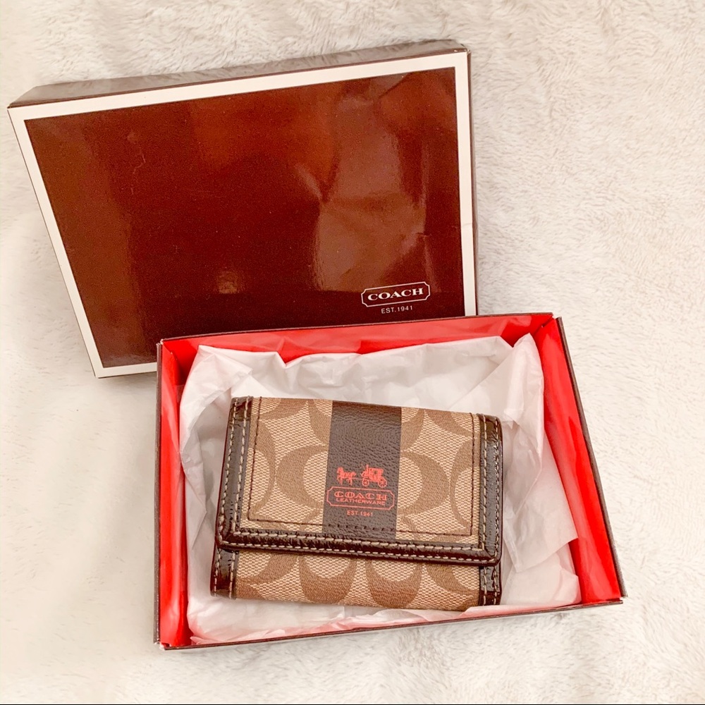NEW Coach Leatherware Small Wallet Brown